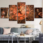 Tableau avec horloge au style steampunk