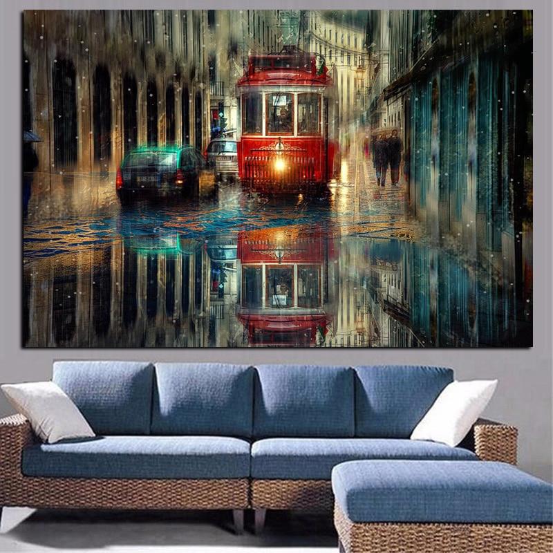 Tableau peint de style industriel