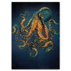 Tableau steampunk représentant un octopus