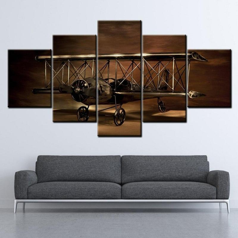 Tableau vintage d’avion au style steampunk