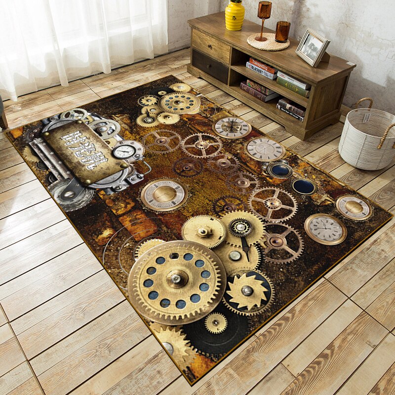 Tapis à l’esthétique steampunk