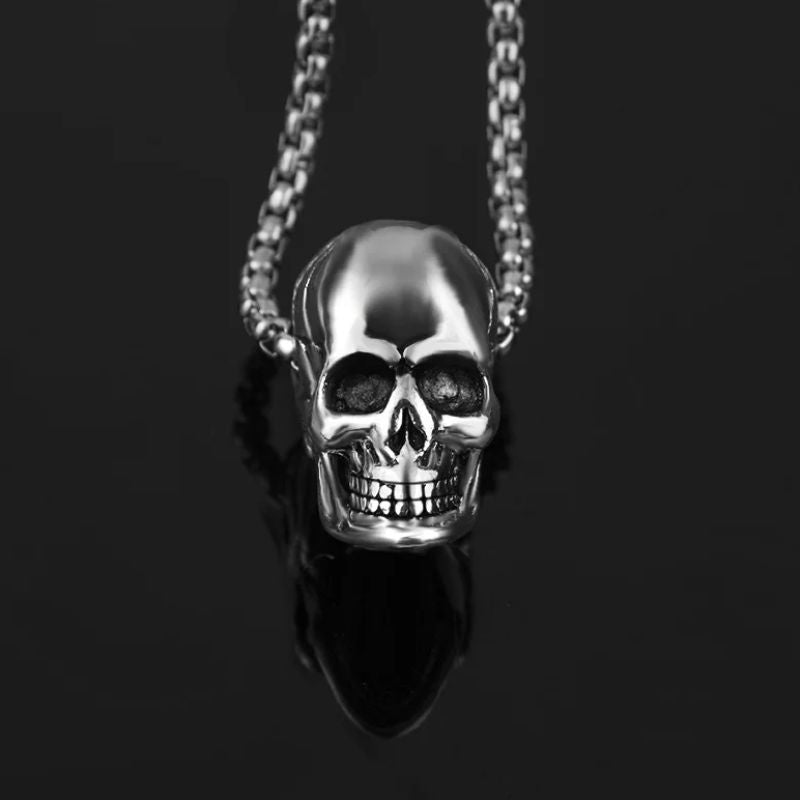 Tête de mort steampunk en collier