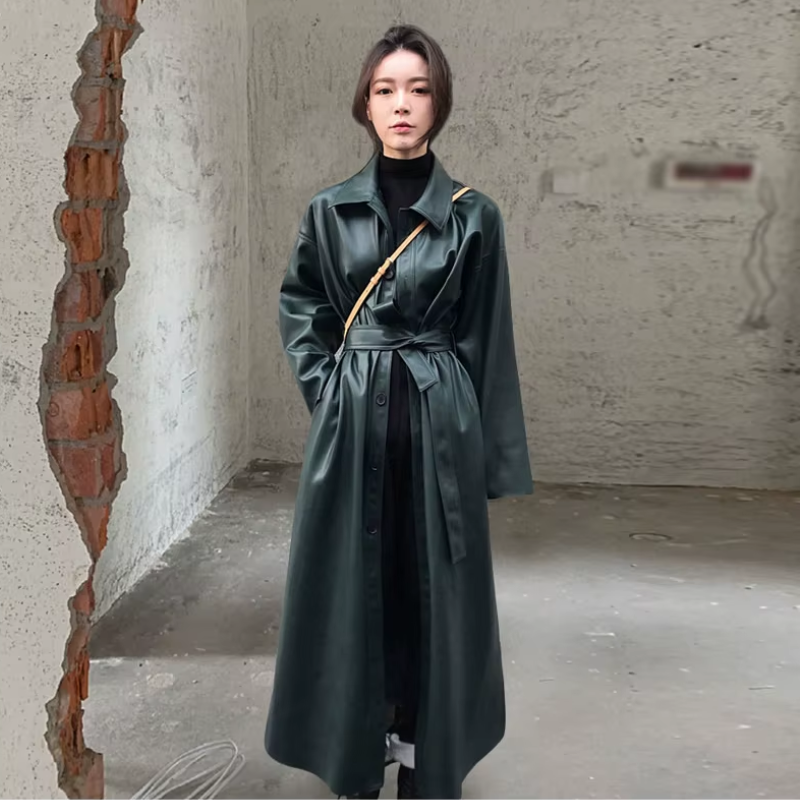 Trench-coat ample en PU