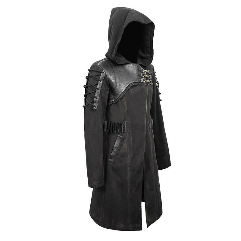 Trench-coat steampunk doté d’une capuche