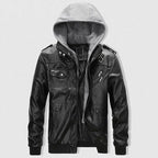 Veste à capuche homme en simili PU