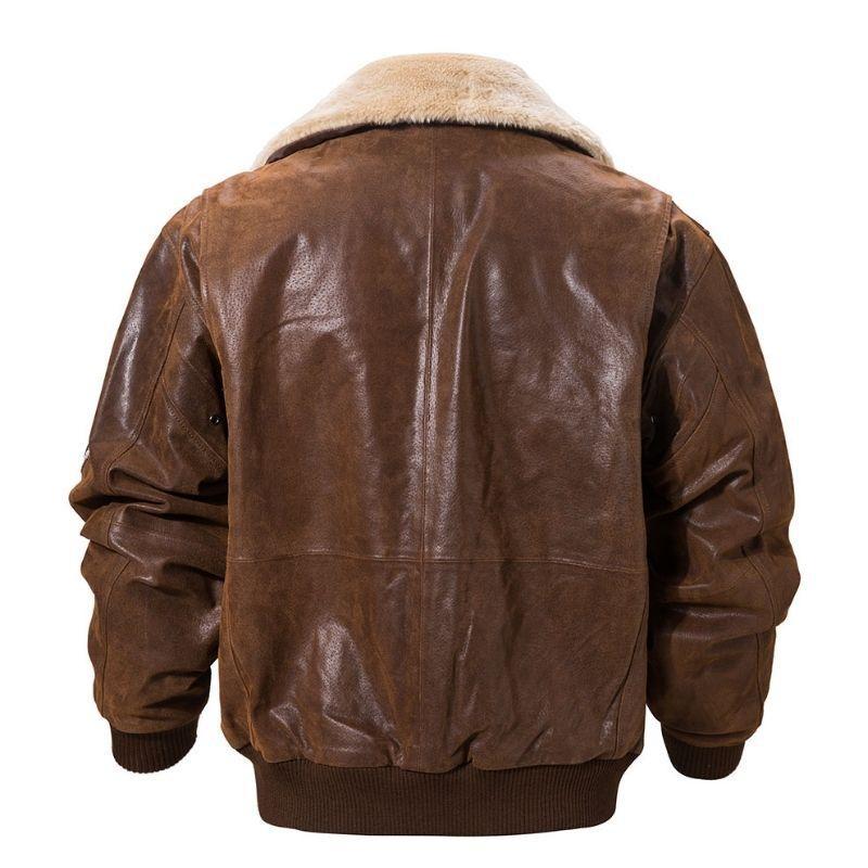 Veste aviateur en cuir d’esthétique steampunk