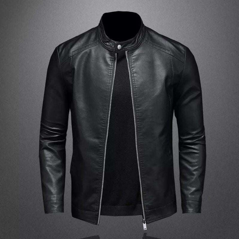 Veste biker pour homme en simili PU