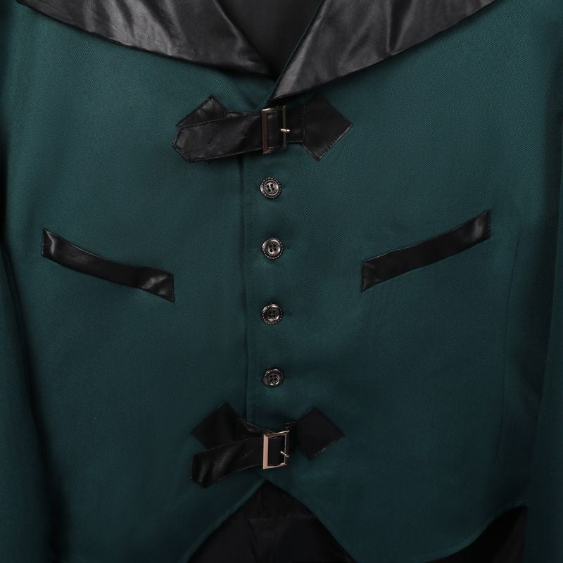 Veste de couleur verte steampunk