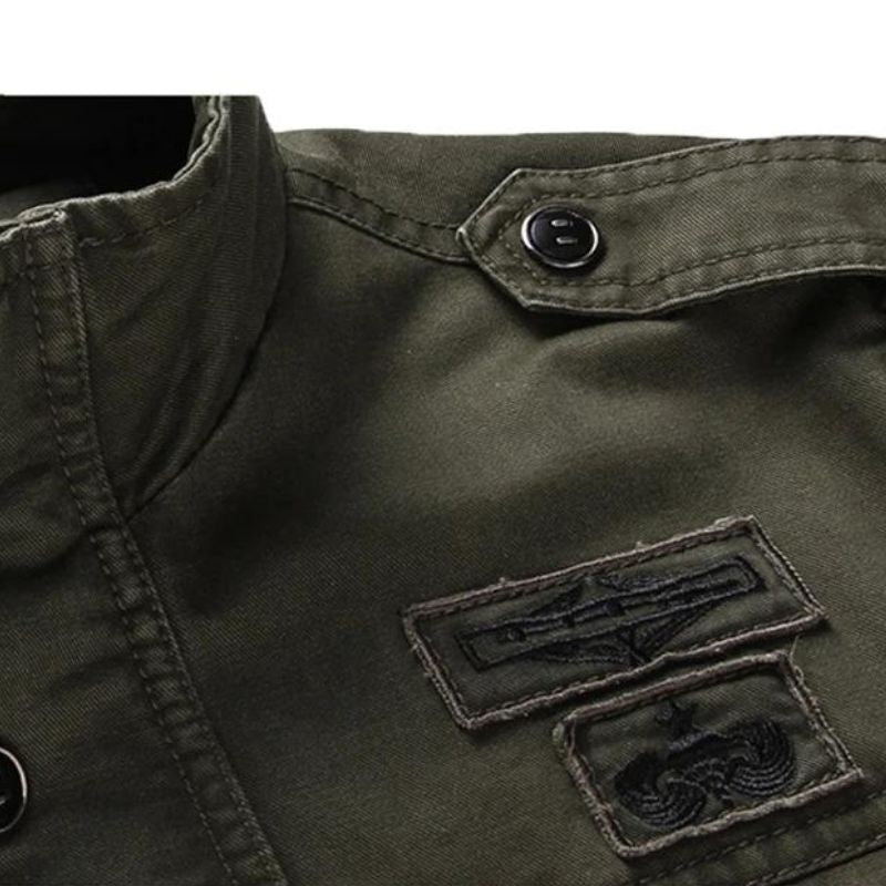 Veste denim d’inspiration aviateur