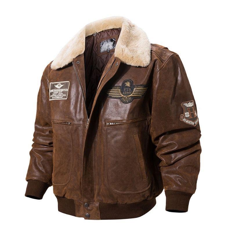 Veste en cuir d’aviateur steampunk