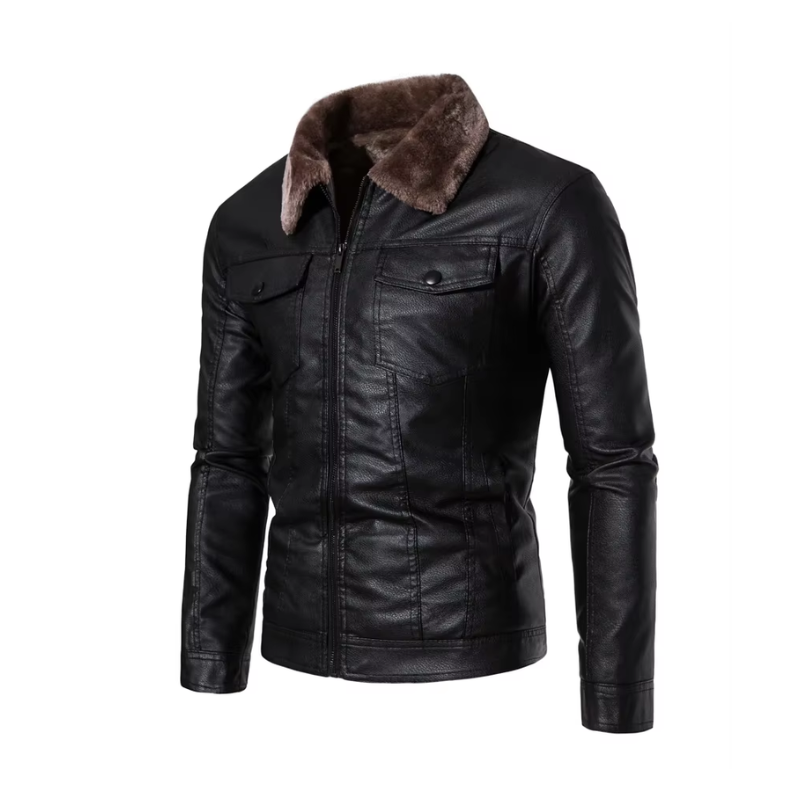 Veste esprit aviateur homme à col fourrure