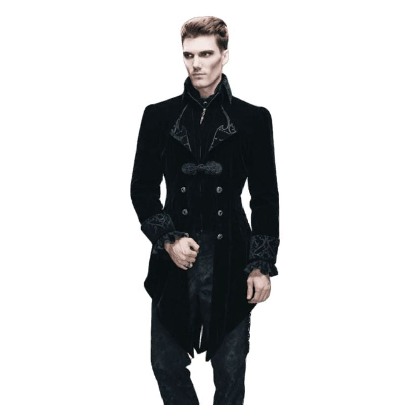 Veste gothique en velours pour homme