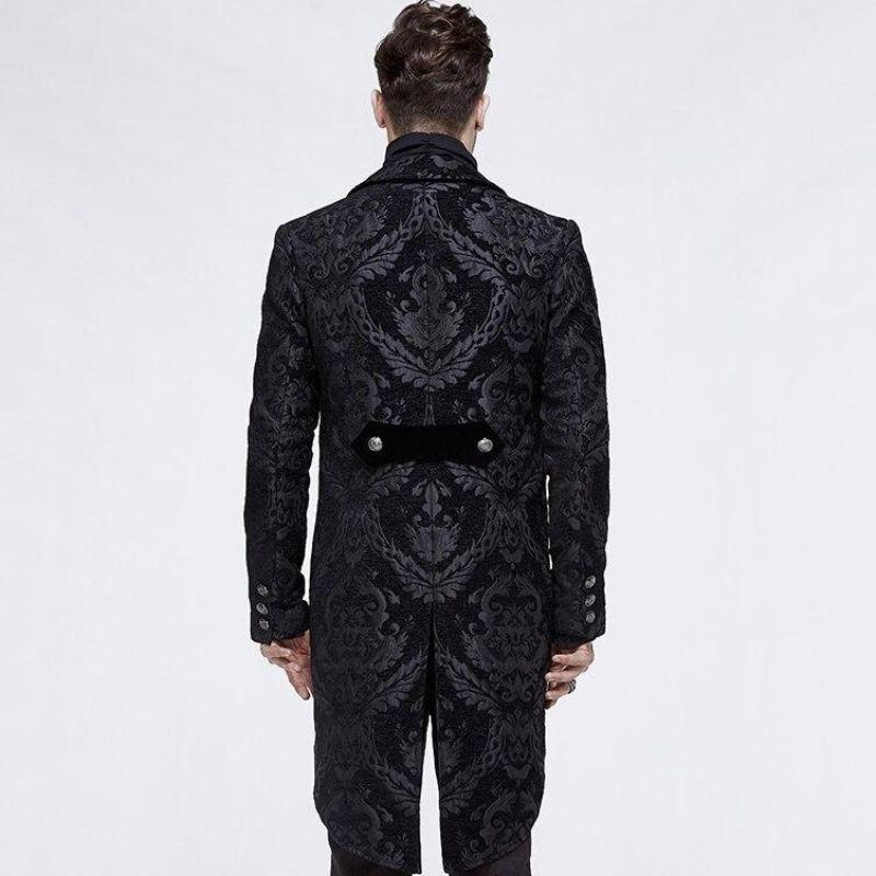 Veste gothique noire d’inspiration steampunk