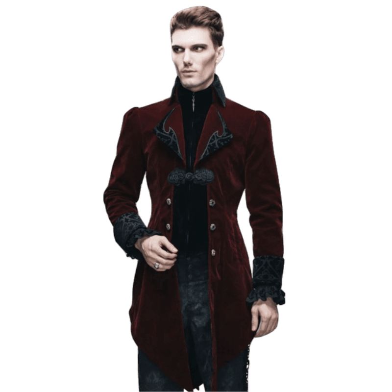 Veste gothique rouge pour homme