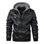 Veste homme à capuche en simili PU