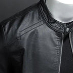 Veste homme en simili PU façon motard