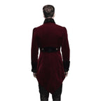 Veste homme rouge au style gothique
