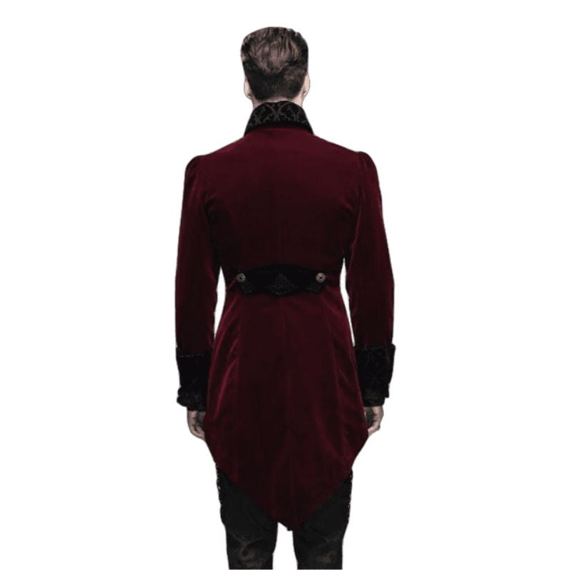 Veste homme rouge au style gothique
