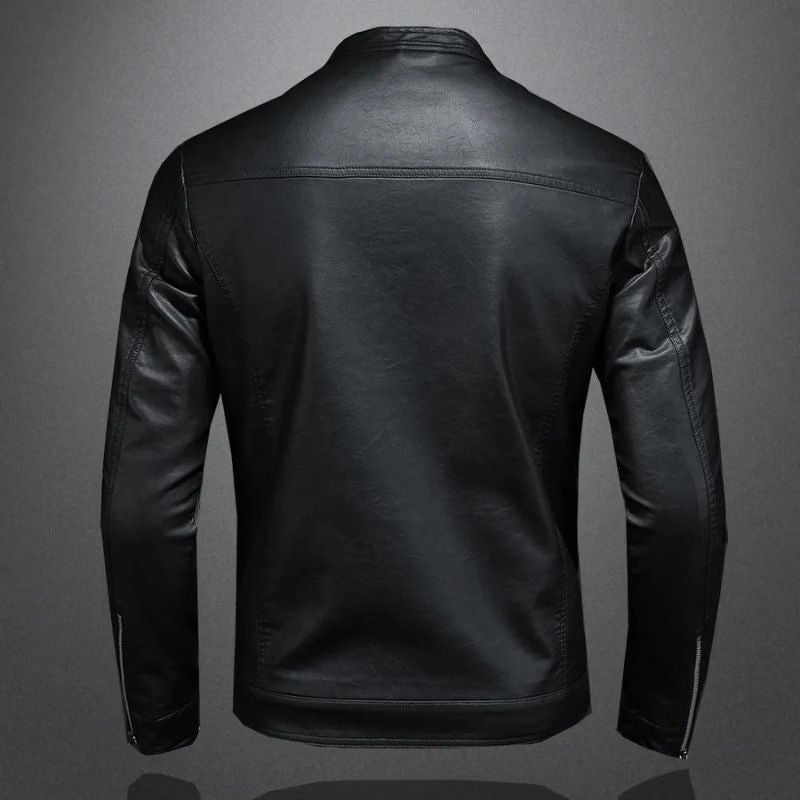 Veste homme style motard en simili PU