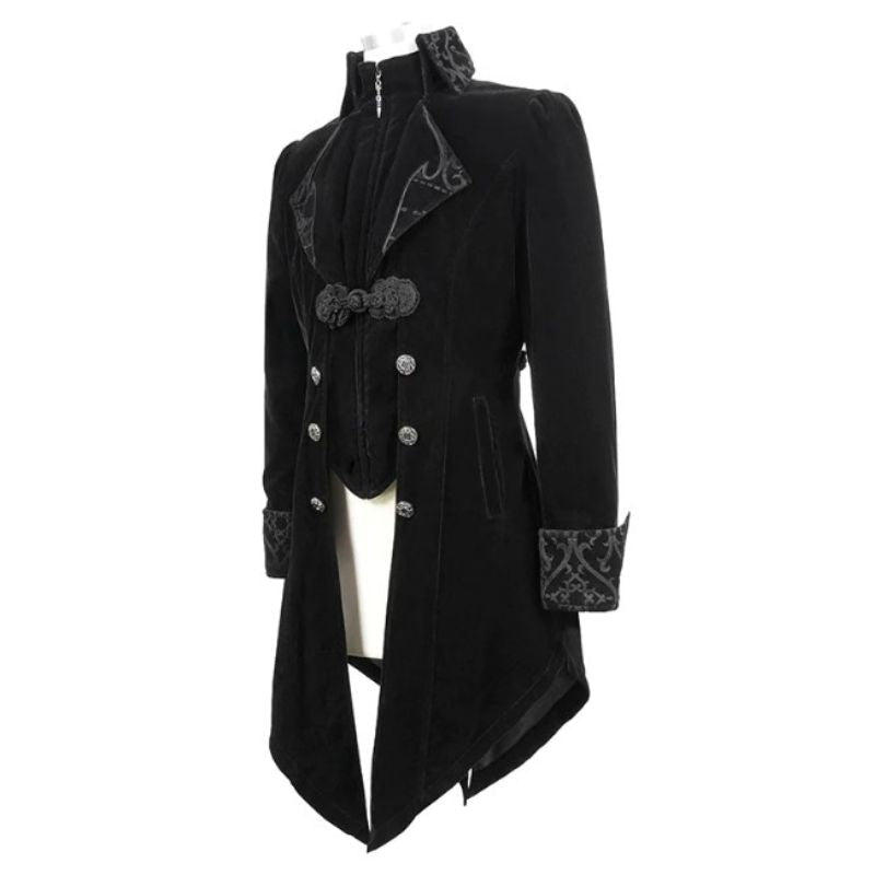 Veste masculine en velours gothique