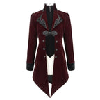 Veste masculine gothique de couleur rouge