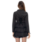 Veste noire pour femme façon redingote