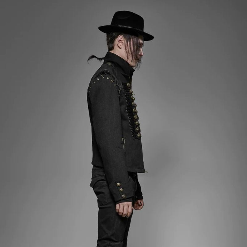Veste pour homme gothique d’inspiration militaire et officier