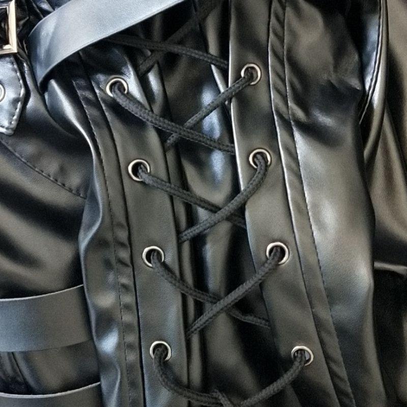 Veste PU aux styles gothique et steampunk