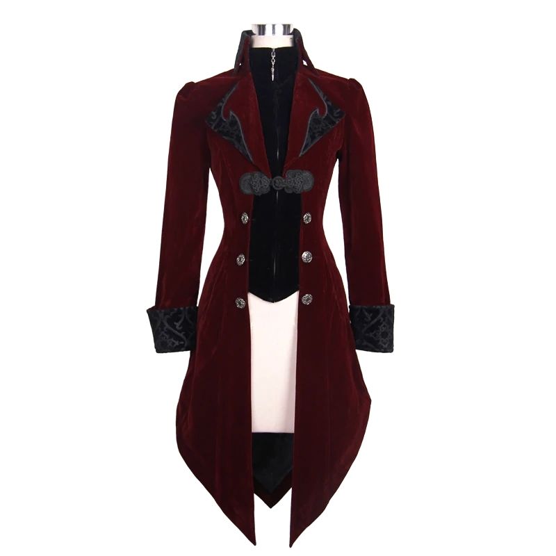 Veste rouge de style steampunk