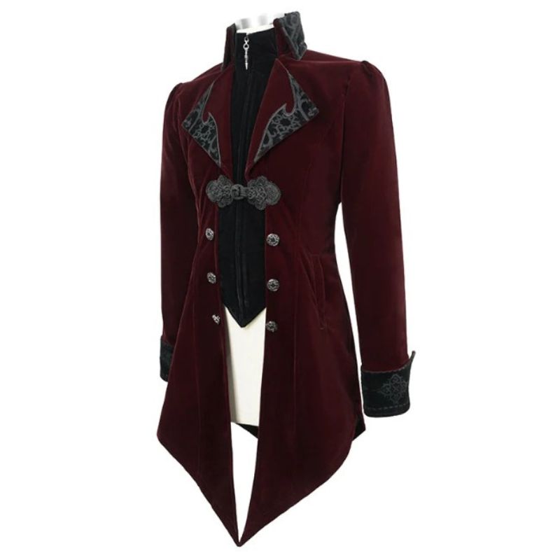 Veste rouge pour homme d’inspiration gothique