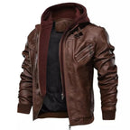 Veste simili PU homme dotée d’une capuche