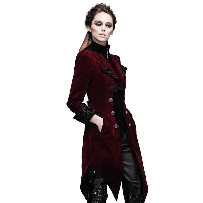 Veste steampunk de couleur rouge