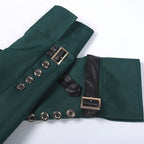 Veste steampunk de couleur verte