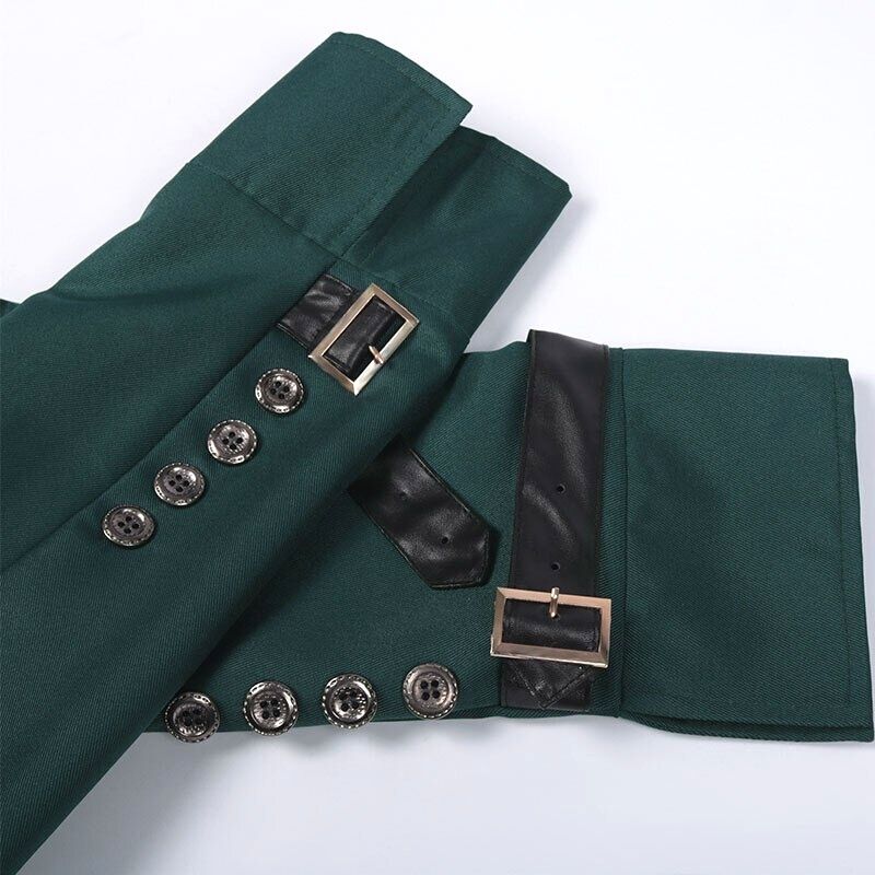 Veste steampunk de couleur verte