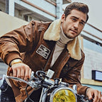 Veste steampunk en cuir style aviateur
