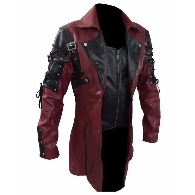 Veste steampunk en PU de style gothique