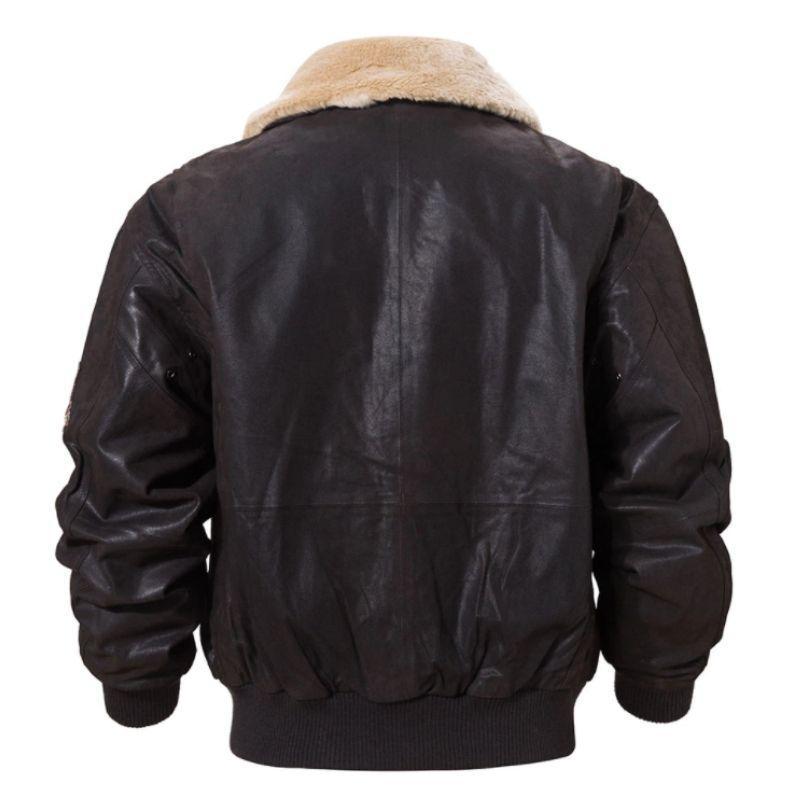 Veste steampunk façon aviateur en cuir