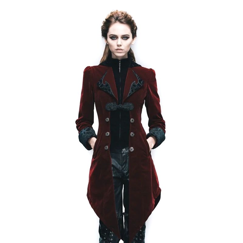Veste steampunk rouge