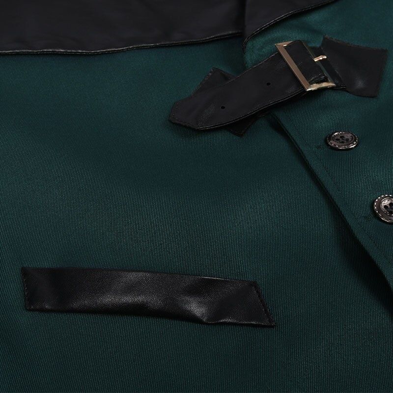 Veste verte au style steampunk