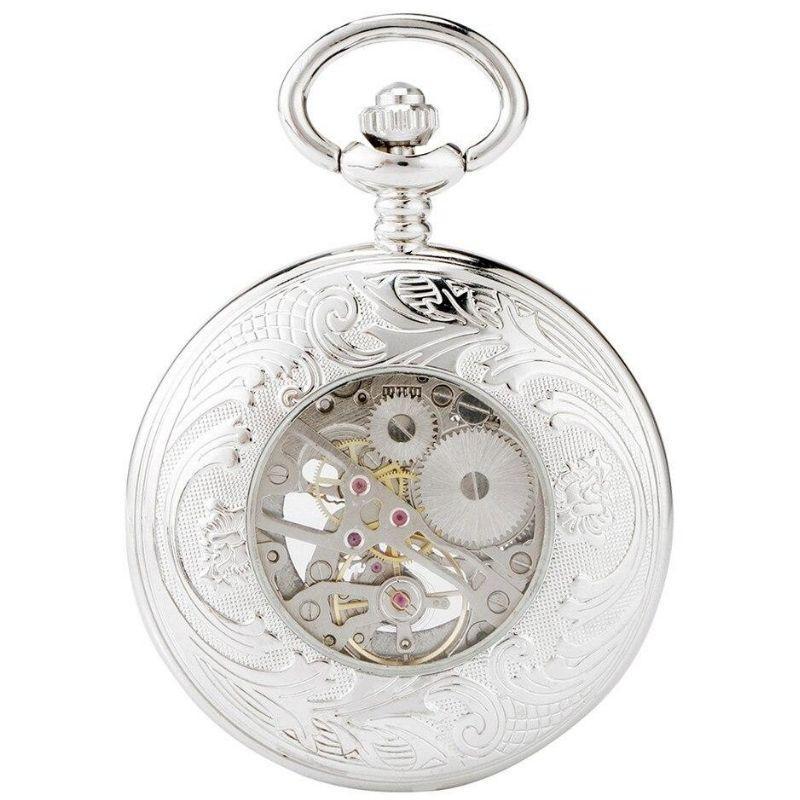 Vieille montre de poche argent style steampunk